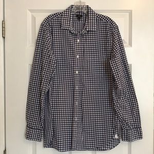 J. Crew Men’s shirt - dark blue check
